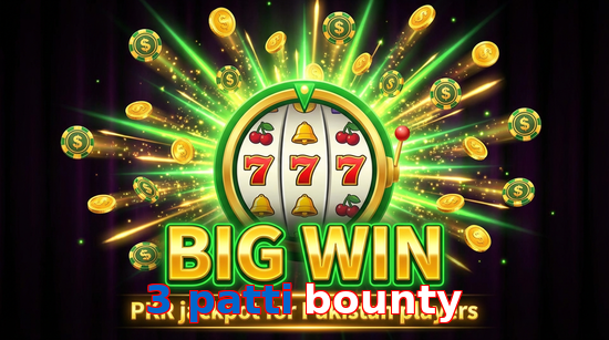 Big win animation on 3 Patti Bounty slot game