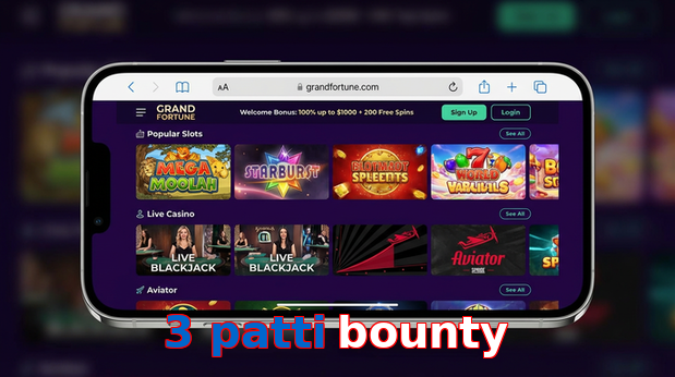 Main screen of 3 Patti Bounty ios page for PK players